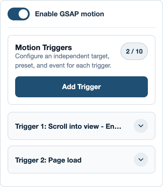 Two trigger records on one native content target.